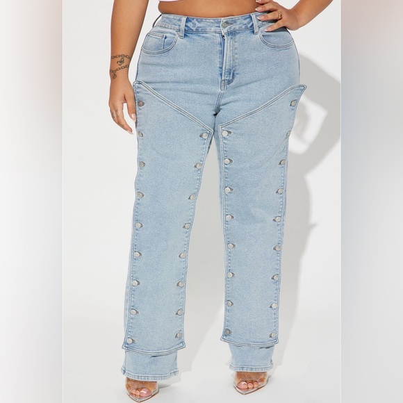 WORN ONCE FASHIONNOVA JEANS - Picture 2 of 3